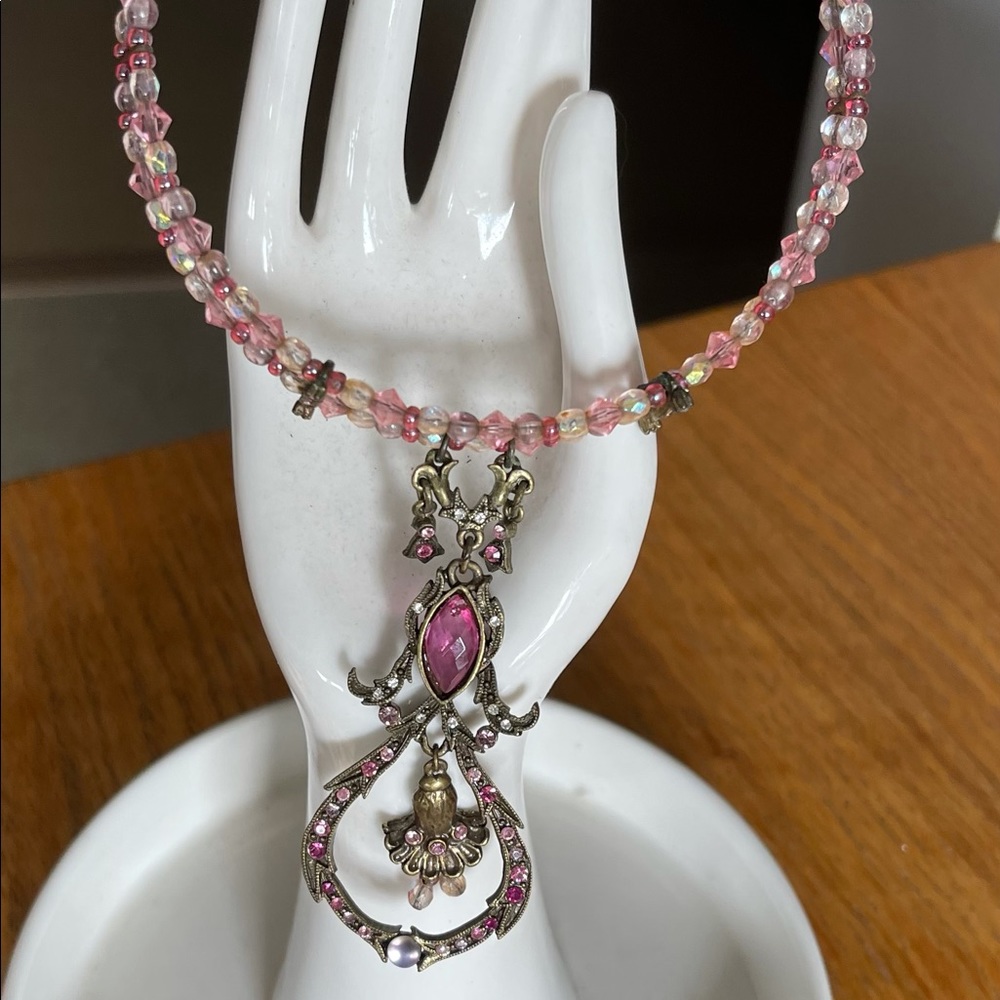 Boho Crystal Chocker/Memory Wire - image 1